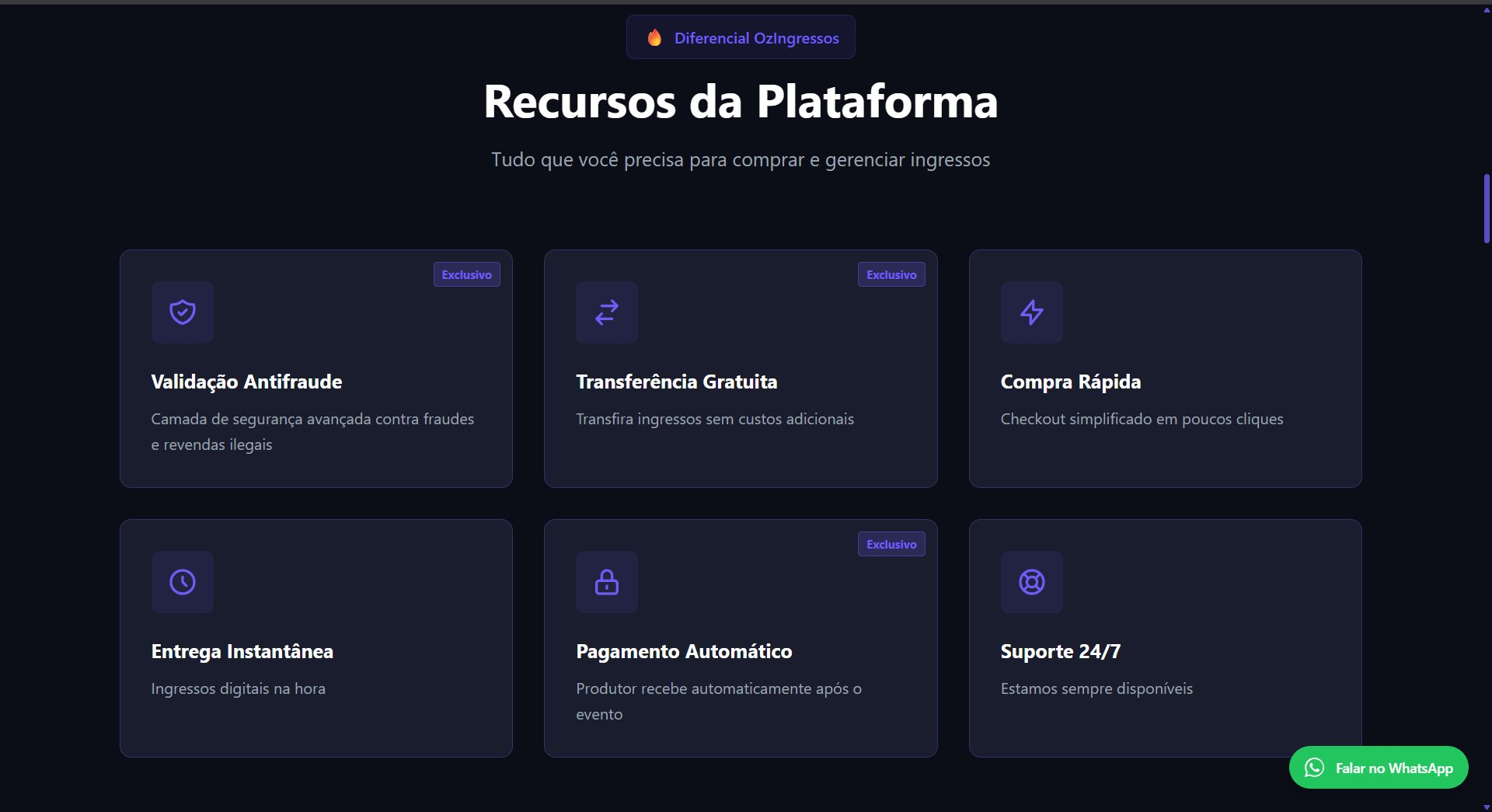 Checkout OzIngressos